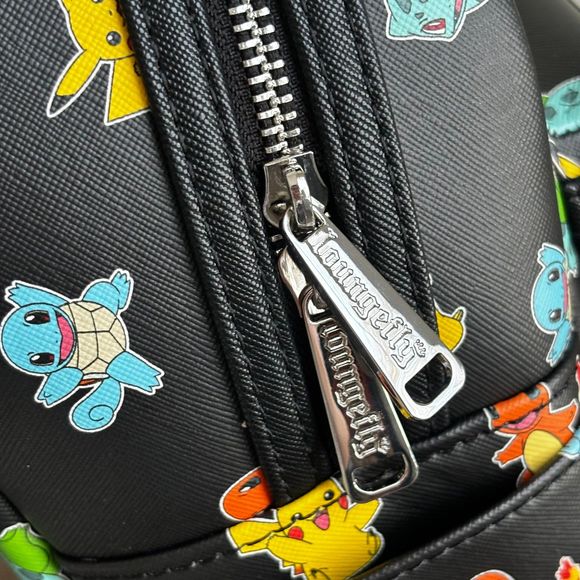 Loungefly x Pokemon Starters Mini Backpack Black - Picture 9 of 11